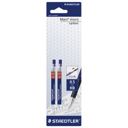 [000036736] Mine 0,5 mm HB pk2 Mars micro carbon Staedtler 2505HBBK2D blister