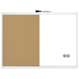 [000039675] Ploča magnetna/pluto  58,5x43 cm srebrni okvir Nobo 1903784 bijela/smeđa