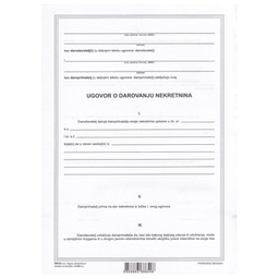 [000004385] Obrazac A-420 ugovor o darivanju nekretnina Fokus!!