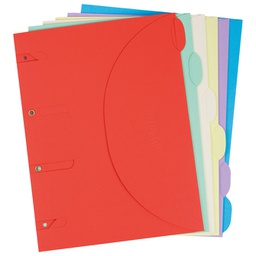 [000045312] Fascikl uložni s 4rupe karton A4 3 klape+čičak pk6 Tarifold(Djois)111302 sortirano 