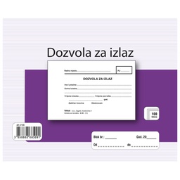 [000006492] Obrazac A-59 dozvola za izlaz Fokus