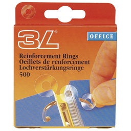 [000006907] Etikete za ojačanje rupa fi13 mm pp pk500 3L.(Djois)8214-500 prozirna blister