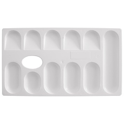 [000008342] Paleta slikarska pravokutna 23x13 cm 11 posudica Educa bijela