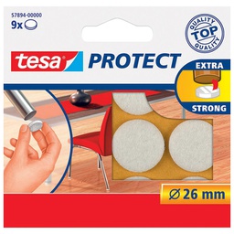 [000009312] Podložak filc okrugli 26 mm pk9 Tesa 57894-0 bijeli!!