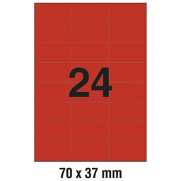 [000009896] Etikete ILK  70x37 mm pk100L Zweckform 3448 crvene