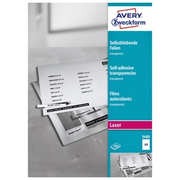 [000009917] Folija LK A4 samoljepljiva 140my pk100 Zweckform 3480 prozirna