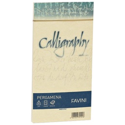 [000011376] Kuverte 11x22 Calligraphy 90g pk25 Favini oker