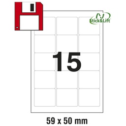 [000013596] Etikete ILK za diskete 59x50 mm odljepljive pk25L Zweckform L4747REV-25