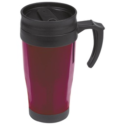 [900001379] Šalica termo 400 ml pvc Fort Worth metalik crvena