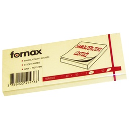 [000024756] Blok samoljepljiv  40x50 mm 3x100L Fornax žuti