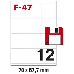 [000024813] Etikete ILK za diskete 70x67,7 mm pk100L Fornax F-47