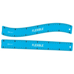 [000024858] Ravnalo pvc 30 cm fleksibilno Connect prozirno plavo blister