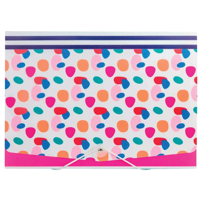 Mapa za kućni budžet 12 pregrada s gumicom A4 Factis 12CA13BP roza!!