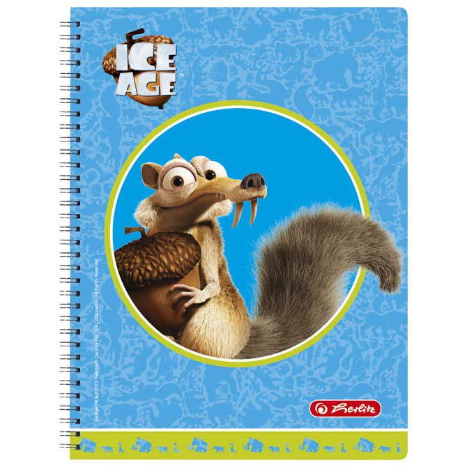 Blok kolegij A4 karo  70L Ice Age Scrat Herlitz 50004966!!