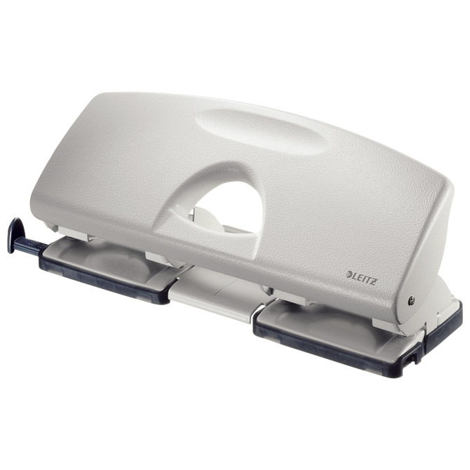 Bušač 4 rupe do 25 listova Leitz 50120085 sivi