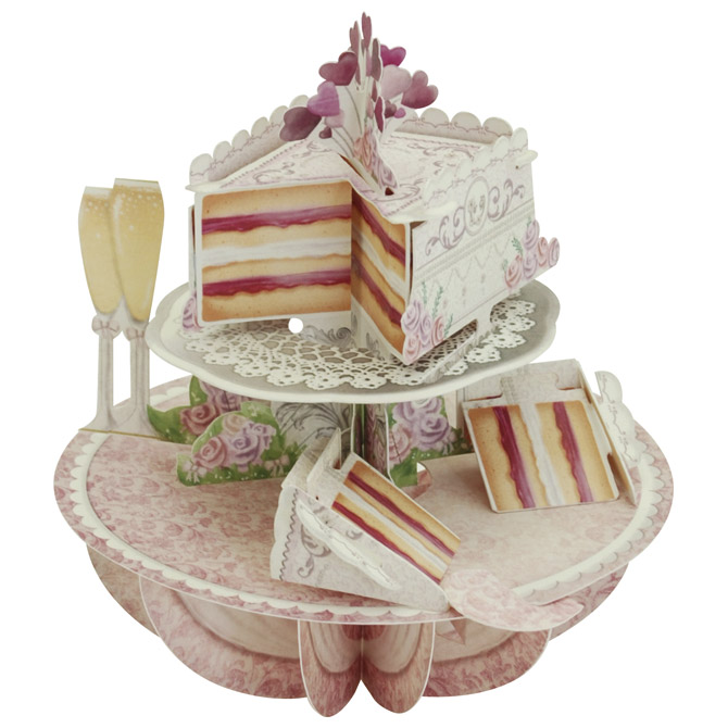 Čestitka Wedding Cake 3D Pop Up Pirouettes PS045!!