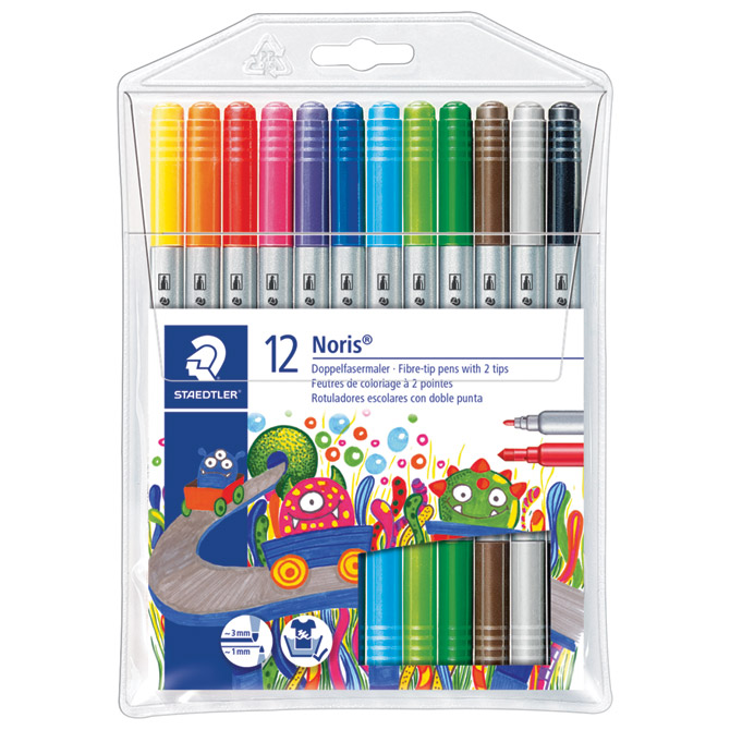 Flomaster školski  12boja obostrani Noris Staedtler 320 NWP12 (zamjena 000058364)!!