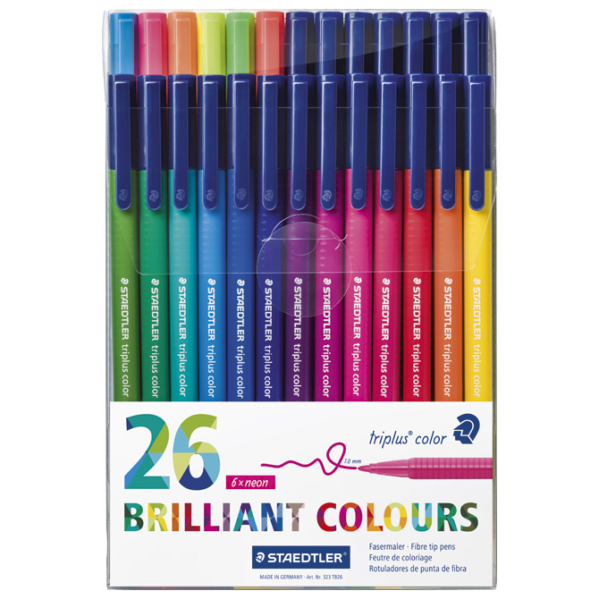 Flomaster školski  20boja+6 neon gratis Triplus Staedtler 323 TB26!!