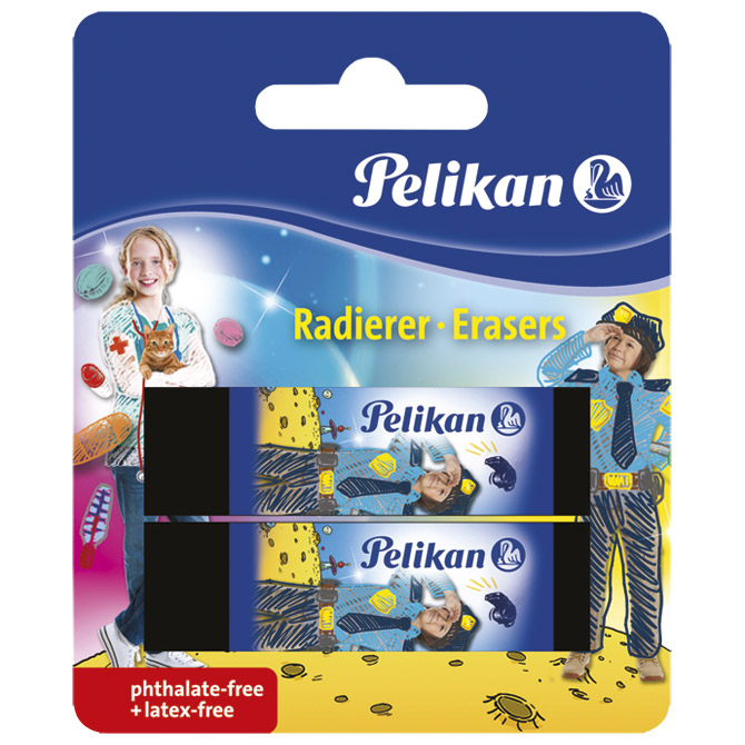 Gumica plastična pk2 AB20 Pelikan 622217 crna blister!!