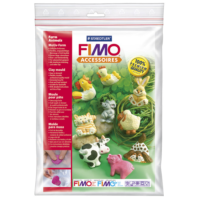 Kalup za modeliranje veliki Domaće životinje Fimo Staedtler 8742 01 blister!!