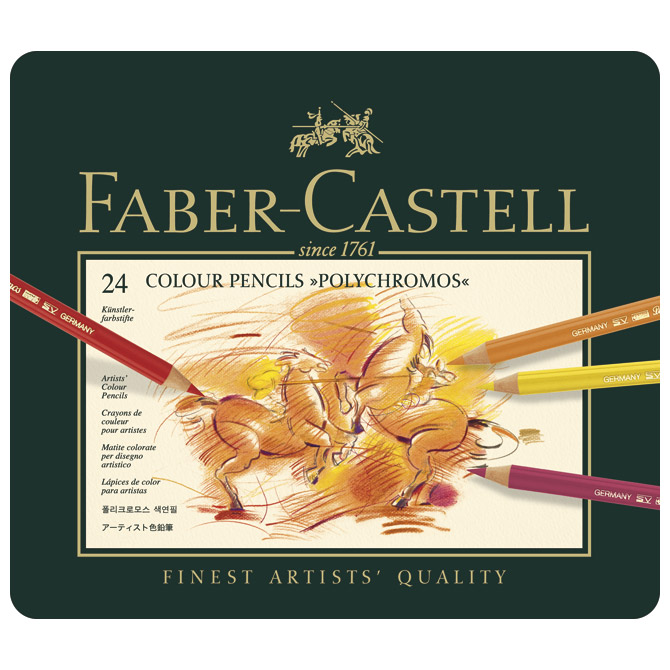 [000002093] Boje drvene  24boje metalna kutija Polychromos Faber-Castell 110024