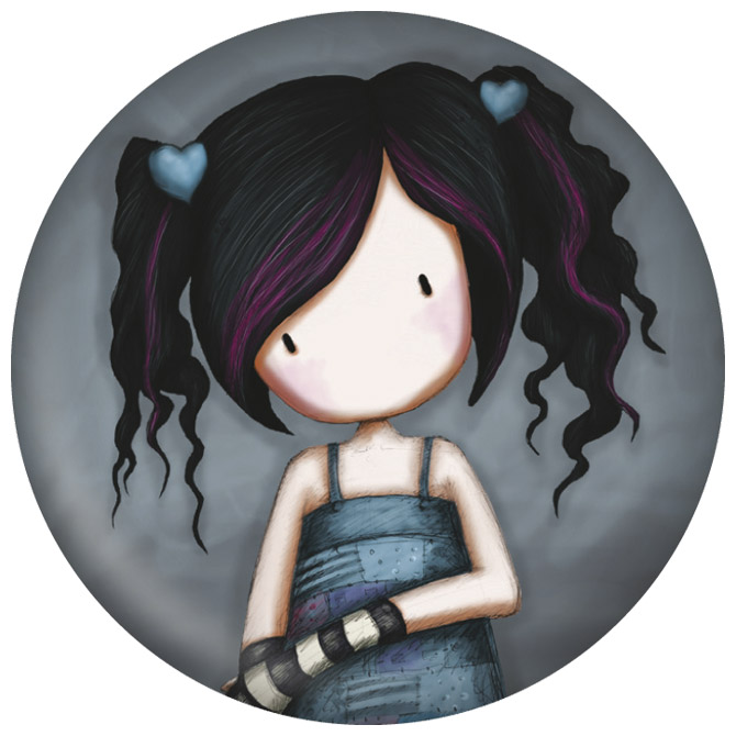 Magnet 5,8x0,5cm okrugli Lost for Words Gorjuss 294GJ07