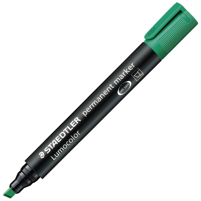 Marker permanentni 2-5 mm Lumocolor Staedtler 350-5 zeleni