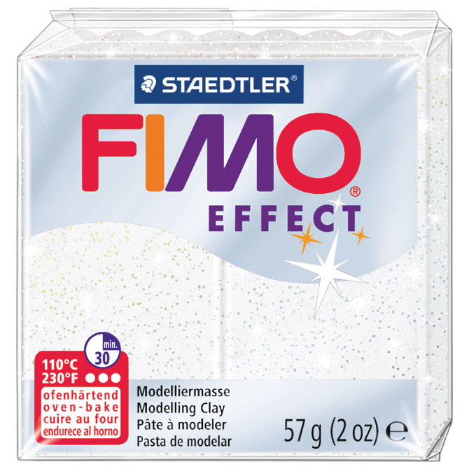 Masa za modeliranje   57g Fimo Effect Staedtler 8020-052 glitter bijela!!