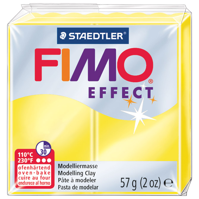 Masa za modeliranje   57g Fimo Effect Staedtler 8020-104 prozirno žuta!!