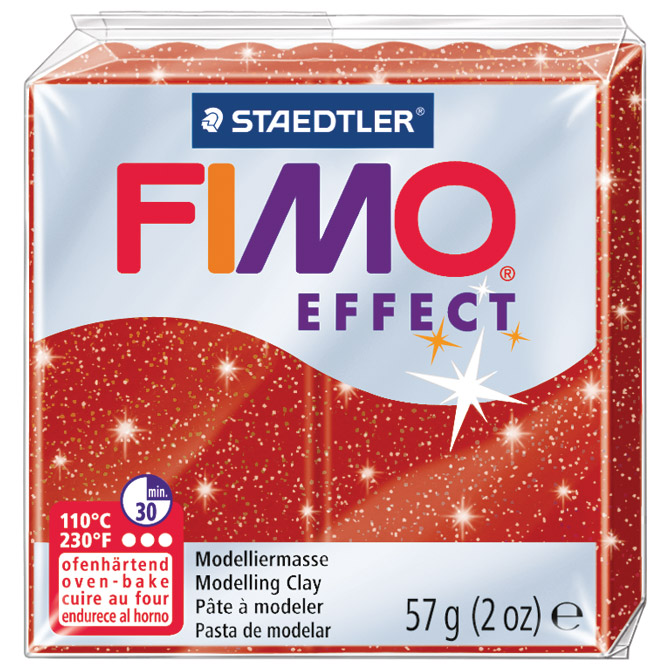 Masa za modeliranje   57g Fimo Effect Staedtler 8020-202 glitter crvena!!