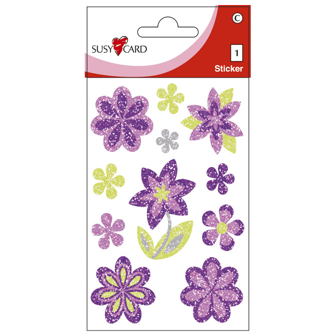 Naljepnice dječje-glitter cvjetovi Herlitz 11311511 blister!!