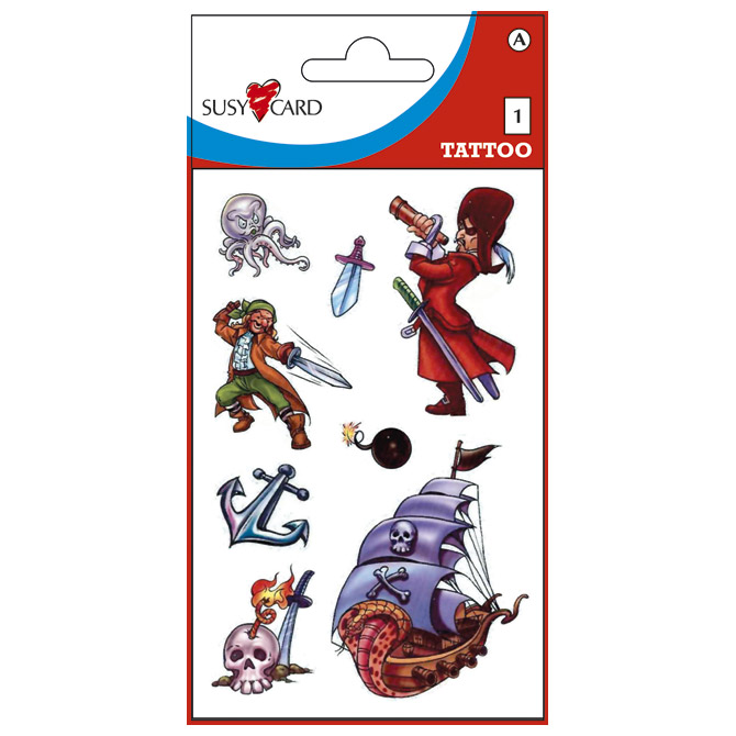 Naljepnice dječje-Tattoo gusari Herlitz 11258845 blister!!