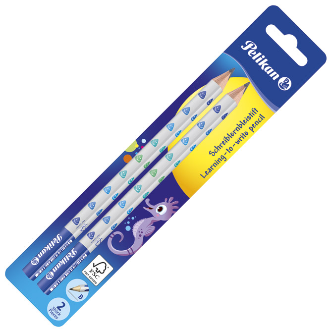 Olovka grafitna B "Learn to write" Jumbo pk2 Pelikan 807395 sortirano blister!!