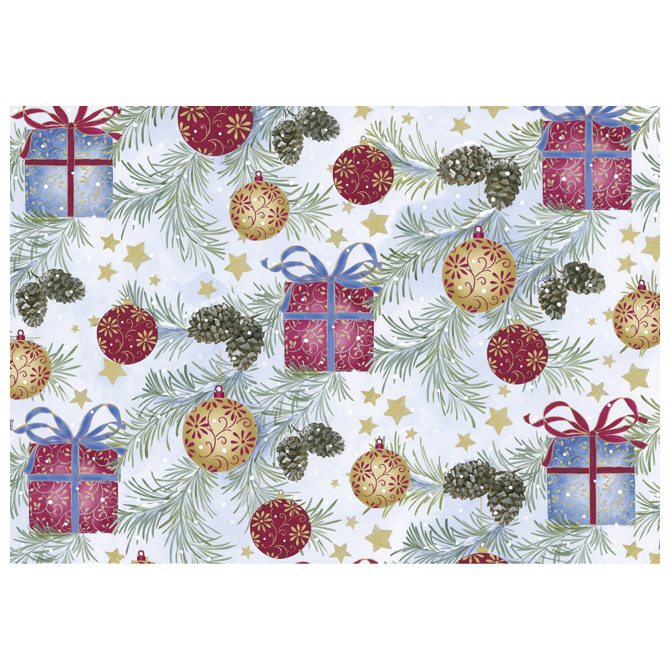 Papir ukrasni rola metaliziran 70x150cm Xmas impression Herlitz 11330768!!