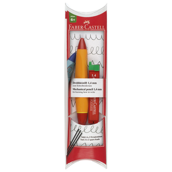Olovka tehnička 1,4mm grip Twist+mine Faber-Castell 131443 narančasta/crvena blister!!