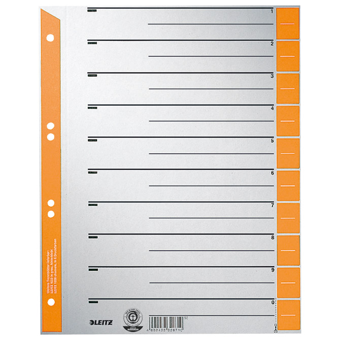 Pregrada kartonska A4 Leitz 16520045 narančasta!!