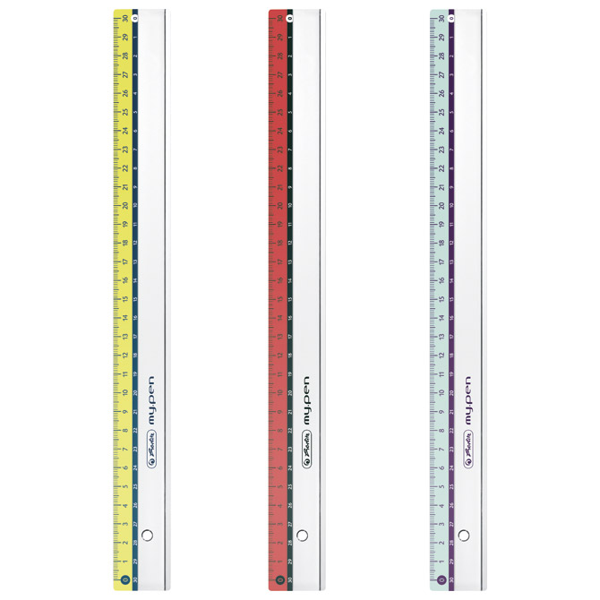 Ravnalo pvc 30cm My.pen Herlitz 11367992 sortirano blister!!