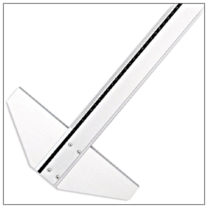 Ravnalo T aluminijsko 100cm fixna glava Fara AEF/7 blister