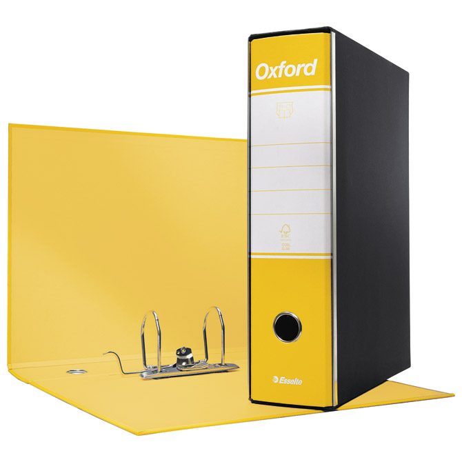 Registrator A4 široki u crnoj kutiji Oxford Esselte 390783090 žuti!!