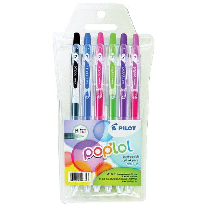 [000038171] Roler gel 0,7mm Pop`Lol pk6 Pilot sortirano blister!!