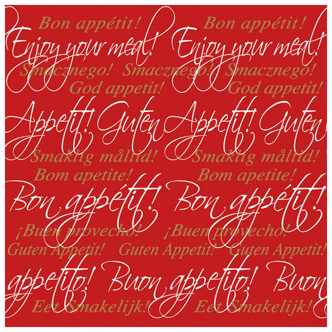 Salvete troslojne 33x33cm pk20 Bon appetit Herlitz 11375037 crvene!!