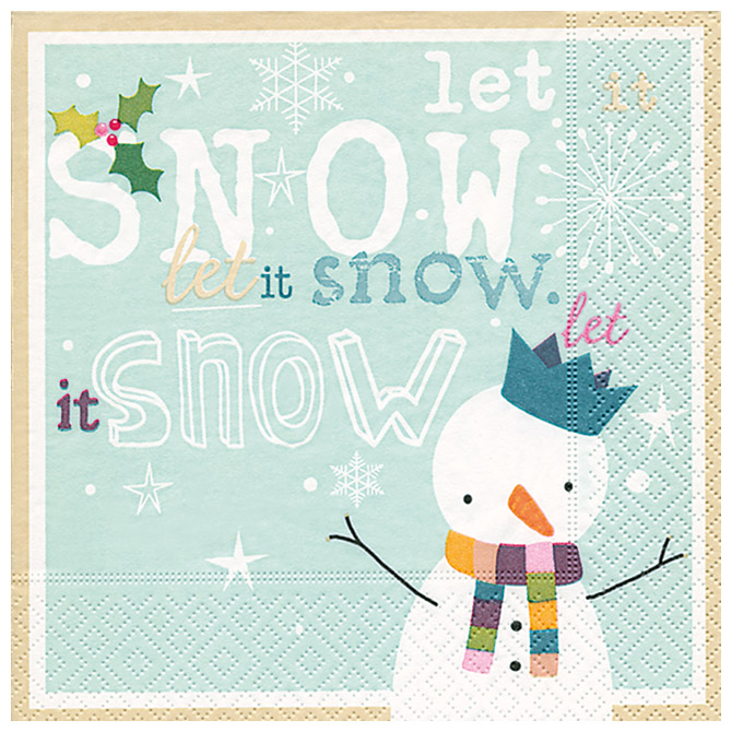 Salvete troslojne 33x33cm pk20 Let it snow Herlitz 40023748!!
