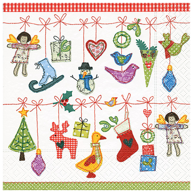 Salvete troslojne 33x33cm pk20 Xmas toys Herlitz 40023762!!