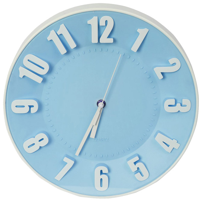 Sat zidni fi-30,5cm Today Quartz plavi!!