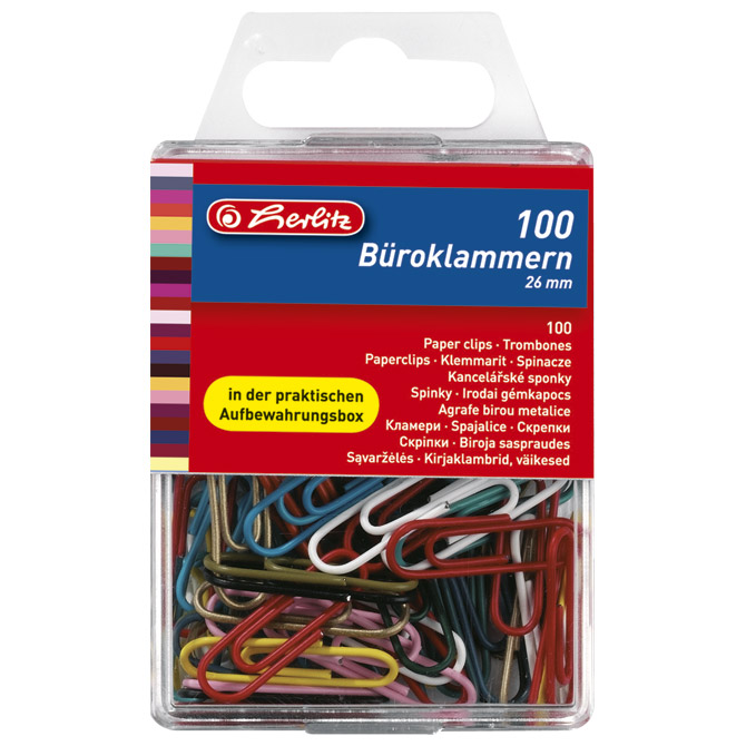 Spajalice ručne pvc kutija pk100 Herlitz 8760811 (300000608) boja blister