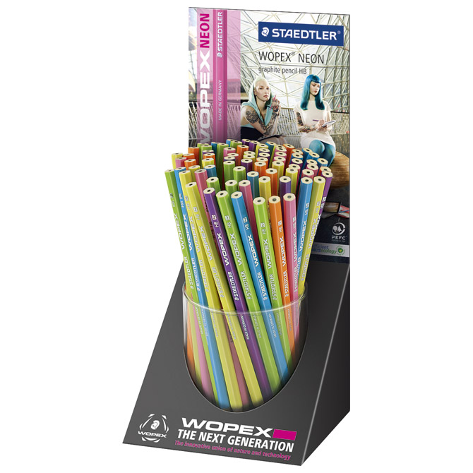 Olovka grafitna HB Wopex Neon u čaši pk72 Staedtler 180F KP72!!