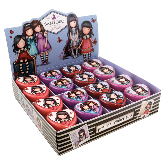 Stalak sa kutijama ukrasnim metalnim-srca pk32 Gorjuss 578GJD02!!