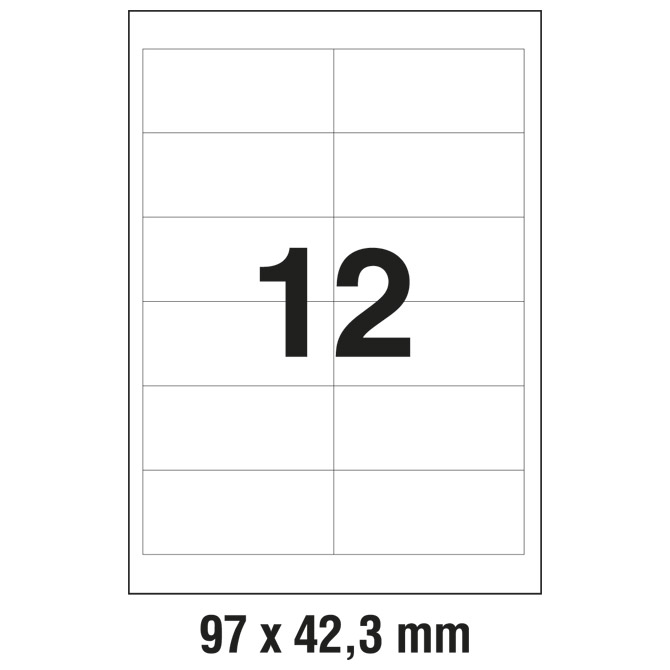 Etikete ILK  97x42,3 mm pk100L Zweckform 3659