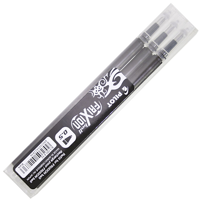 Uložak za roler 0,5 mm Frixion piši-briši pk3 Pilot BLS-FR5-B-S3 crni
