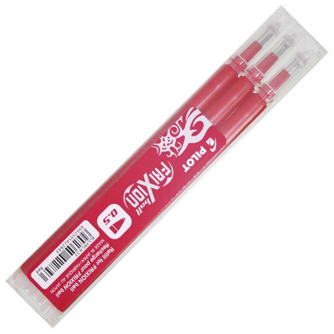 Uložak za roler 0,5 mm Frixion piši-briši pk3 Pilot BLS-FR5-R-S3 crveni